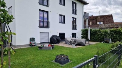 Attraktive 3,5-Zimmer-Souterrain-Wohnung mit geh. Innenausstattung mit Balkon und EBK in Unterrieden