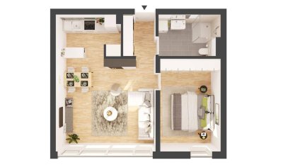 2-Zimmer Hochparterre Neubau-Wohnung (W06)