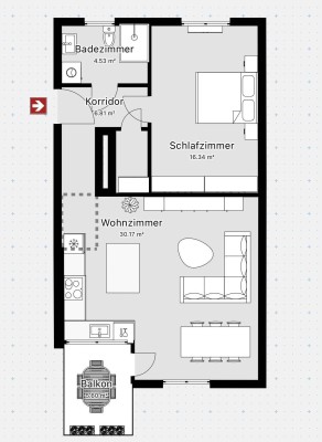Moderne 2.5-Zimmer Wohnung mit Balkon und Carport in Kramsach