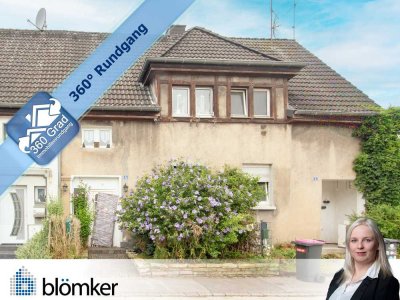 Blömker! Traum für Handwerker: Reihenmittelhaus mit Garten und ausgebautem Dachgeschoss in Hassel!