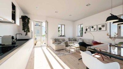 Hochwertige 4-Raum-Wohnung mit Balkon und Garage