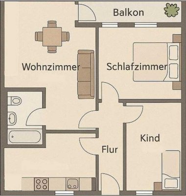 Vermietete 3-Zimmer ETW mit 5,3% Rendite in gepflegtem 8-Familienhaus