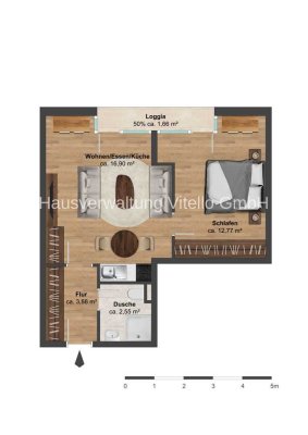 Gemütliche 2-Zimmerwohnung in ruhiger/zentraler Lage