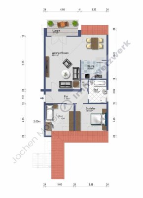 helle moderne DG-Wohnung mit tollem Ausblick