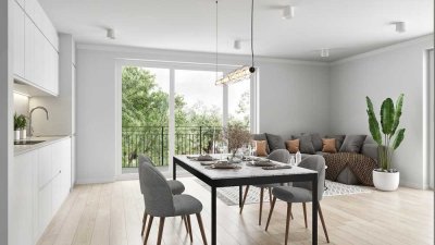 2- Zimmer-Wohnung mit Süd-West-Balkon, vile Licht und freiem Blick