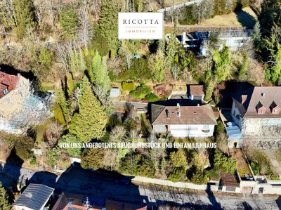 Einfamilienhaus mit Einliegerwohnung, Südhanglage mit parkähnlichem Grundstück und 6 Garagen