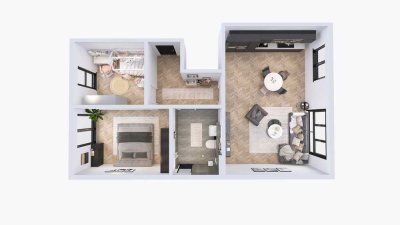Design und Effizienz – Neubauwohnung mit offenem Wohnkonzept