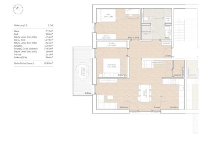 Geschmackvolle, neuwertige 4-Raum-Maisonette-Wohnung mit geh. Innenausstattung mit Balkon und EBK