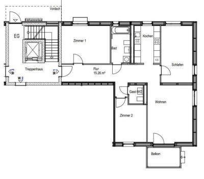 4 Zimmer Wohnung - Wohnberechtigungsschein EK 2 unabdingbar!