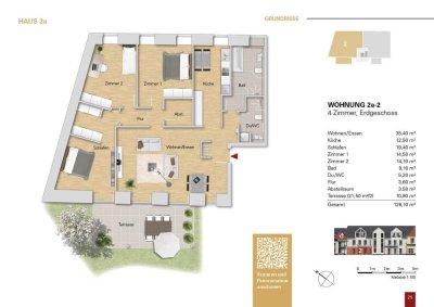 ***Luxuriöse 4 Zi.-Wohnung im EG, WE 2a-2 als Erstbezug***