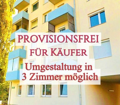 RUHELAGE: Wohnung mit guter Raumaufteilung und hofseitigem Balkon (3 Zimmer möglich)