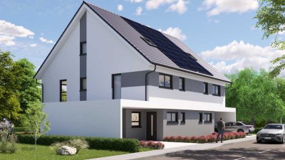 Moderne Doppelhaushälfte mit ausgebautem DG in Landau-Queichheim – KfW-40 & QNG-zertifiziert
