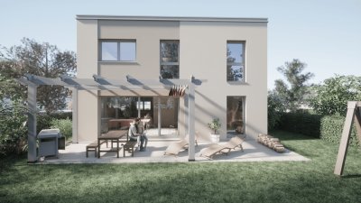 Modernes Einfamilienhaus mit Garten