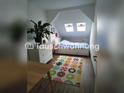 Tauschwohnung: Helle Dachgeschosswohnung mit offener Küche