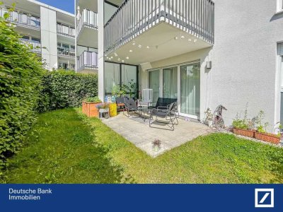 Sonnige 2-Zimmer-Wohnung mit Terrasse und Westgarten zum Innenhof!
