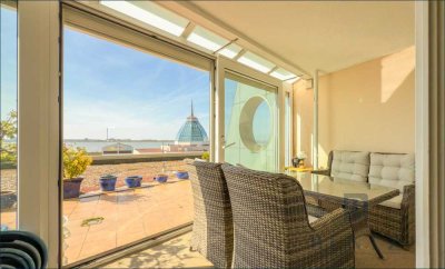 Terrassenwohnung mit Weserblick! Genießen Sie den Weitblick