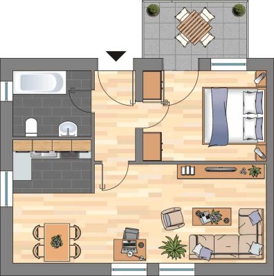 2-Zimmer-Wohnung in Hannover Bemerode