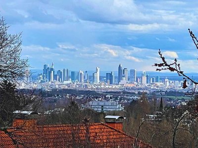 Spektakulärer Ffm-Skylineblick vis á vis der Burg Kronberg Penthouse direkt am Viktoriapark