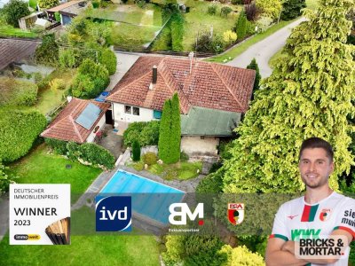 Exklusives Wohnen: Einfamilienhaus mit Pool, Gartensauna, großer Terrasse & Gästebereich im UG