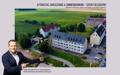 4-Zimmer-Wohnung in Wurzen 
– viel Platz, zentrale Lage, sofort bezugsfrei
