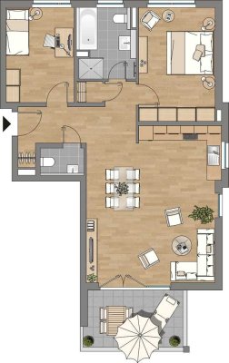 IHR NEUES ZUHAUSE! Sonnige 3-Zimmer OG- Wohnung, EBK in Mainz-Laubenheim