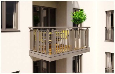 Eberswalde: ERSTBEZUG im LUXUS Neubau: 1-Zi mit 25 m² und Balkon ab 2026 BEZUGSBEREIT