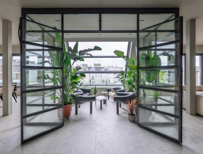 Exklusives Designer-Penthouse mit Dachterrasse, Sauna & 3 Stellplätzen
