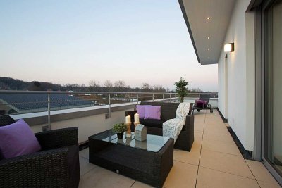 Mini-Penthouse - "Am Mühlenberg" - Seniorengerecht u. barrierearme 3-Zimmer/Dachterrasse