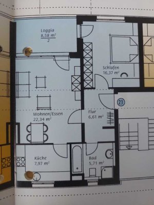 Ansprechende 2-Zimmer-DG-Wohnung mit gehobener Innenausstattung mit Einbauküche in Hemmingen