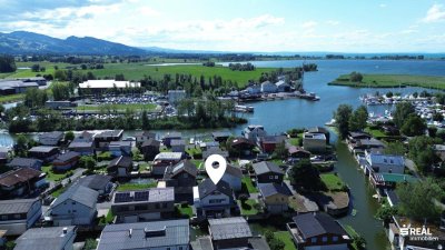Einmalige Gelegenheit – Wohnen direkt am Wasser mit zwei Bootsgaragen