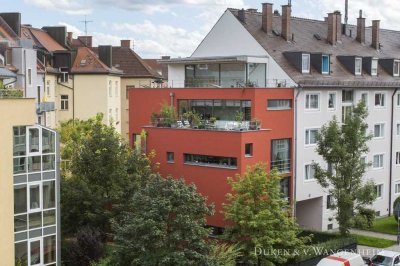 Architektur und Style: loftartige Garten-Maisonette in Thalkichen (U Thalkirchen/Isar)