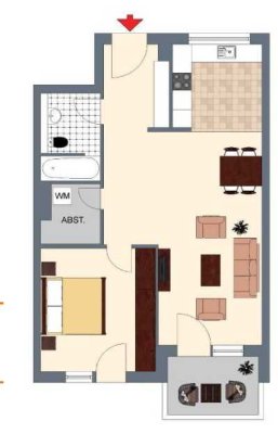 Exklusive 2-Zimmer-Wohnung mit Balkon, EBK und TG-Stellplatz; Killesberg Maybach Quartiere