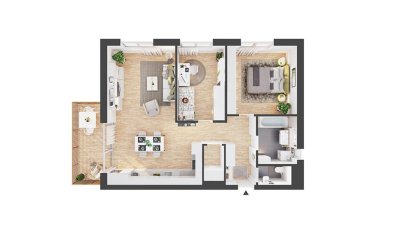 3-Zimmer Neubau-Wohnung mit Balkon (AW06)