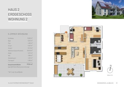 *Viel Platz für die ganze Familie - 4,5-Zi. Eigentumswohnung in Erdgeschoss Haus 2 Wohnung 2
