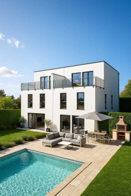 Attraktive Doppelhaushälfte mit Keller in gefragter Lage von Korntal. Kita, Spielplatz und eine gute