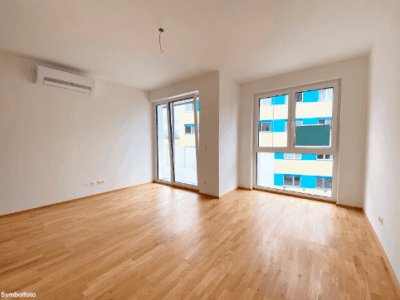 1-Zimmer Neubauwohnung mit Loggia &amp; Balkon, Klimaanlage, inkl. Tiefgaragenstellplatz ab 1.September 2025