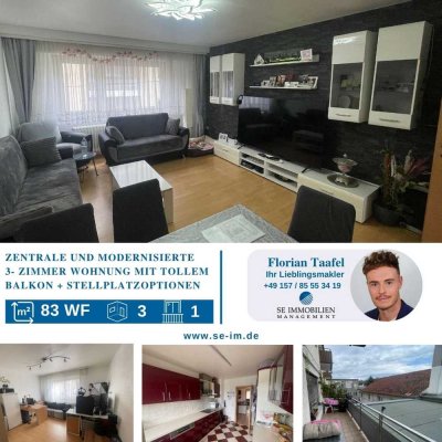 Zentrumsnahe 3-Zimmer Wohnung mit großem Balkon