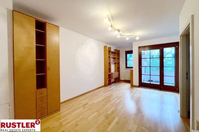 Helle 2-Zimmer-Wohnung mit West-Terrasse in ruhiger Lage