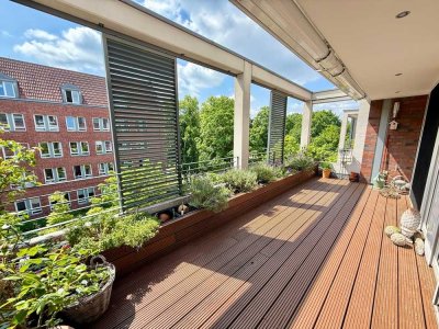 Kaufpreisanpassung - Exklusives Penthouse über zwei Ebenen mit Kamin, Sauna und Doppelgarage in Glad