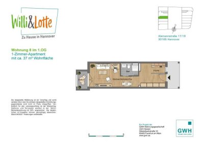 Charmante 1 ZKB Wohnung in bevorzugter Lage, NEUBAU!