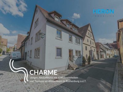 CHARME – Junges Altstadthaus mit 4 Wohneinheiten und Terrasse im Altstadtkern in Rothenburg o.d.T.