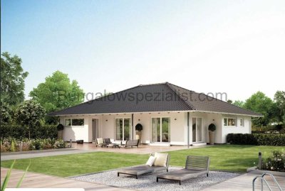 Bungalow mit raffiniertem Grundriss 125 Qm mit Grundst. in Lahde vom Bungalowspezialisten PV- Anlage