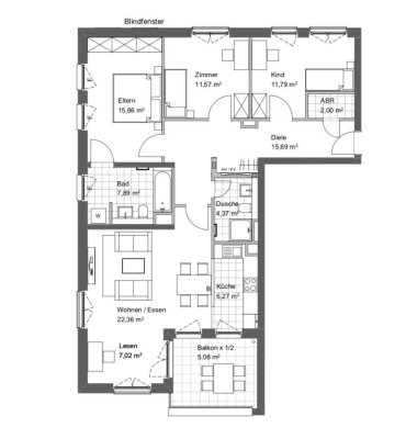 Exklusive 4-Zimmer-Wohnung mit Balkon, Tiefgarage und gehobener Ausstattung in bester Lage.