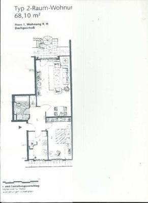 Gepflegte 2,5-Zimmer Dachgeschosswohnung in Ratingen