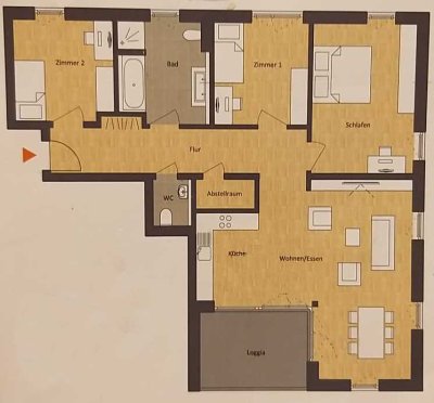 Exklusive 4-Zimmer Wohnung mit Loggia im 2. OG in Ravensburg (Weststadt)