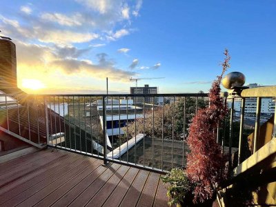 Stilvolle Maisonettewohnung mit Dachterrasse und Weitblick in begehrter Lage von Düsseldorf