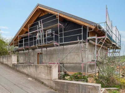 Attraktiver Rohbau in Hanglage – Selbstbauprojekt in Frei-Laubersheim mit Traumaussicht