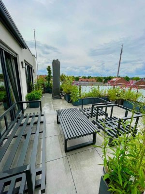 Exklusives Penthouse mit großer Dachterrasse und Aufzug direkt in die Wohnung – Rheine-Mesum