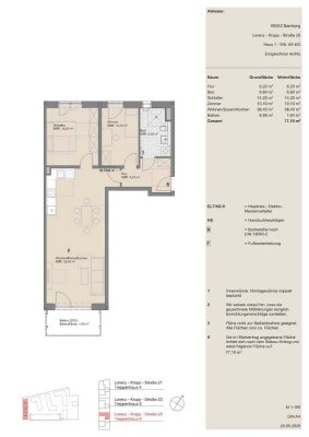 3 Zimmer-Wohnung (nur für die Einkommensstufe II)