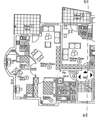 Stilvolle 4-Zimmer Wohnung mit Balkon in Sachsenheim